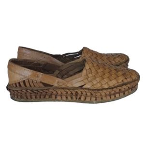 Women's Tan Woven Flats